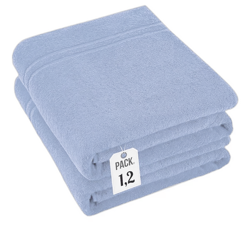 Pack of 2 Extra Large Super Jumbo Bath Sheets 100% Egyptian Cotton Super Soft Luxury Towel (100 x 200 cm) Towelsworld